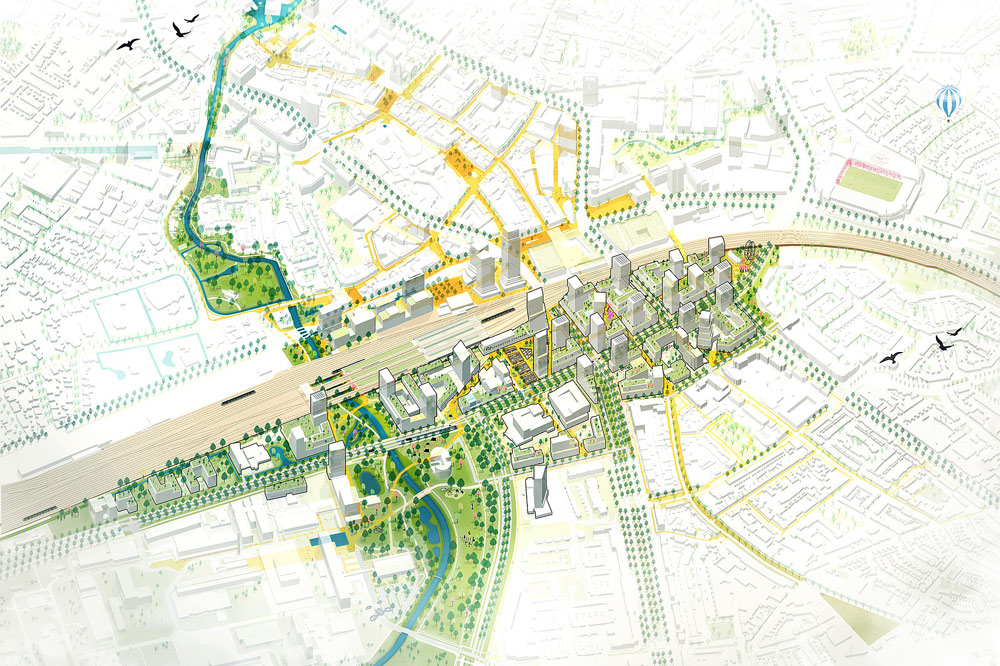 Urban design, masterplan, mixed land use, adept, pedestrians, transportation