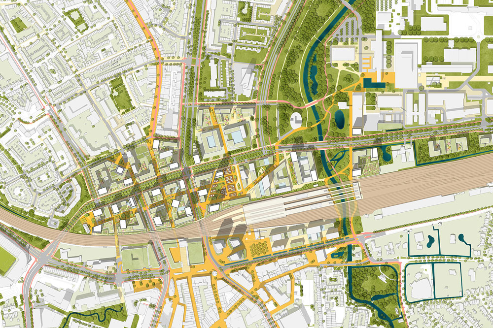 Transit oriented development, masterplanning, mixed use project, sustainable urban design, transit hub