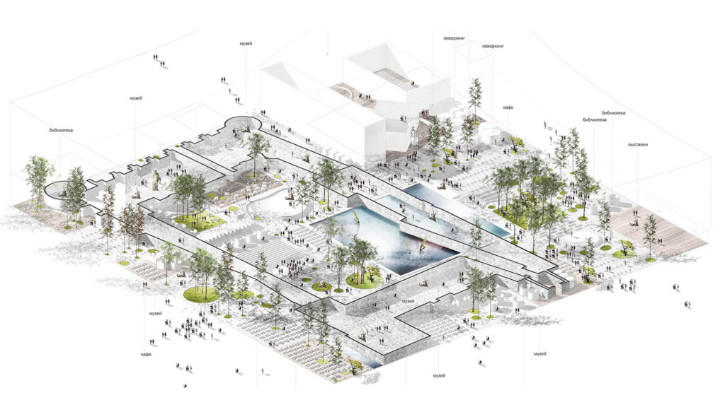Urban design competition, masterplan, interventions, public space, pedestrian design