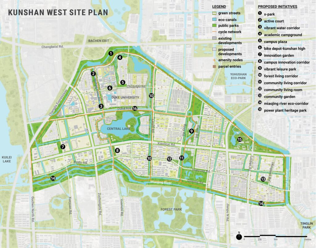 Urban design, Masterplan, community park, recreational space, blue-green infrastructure,