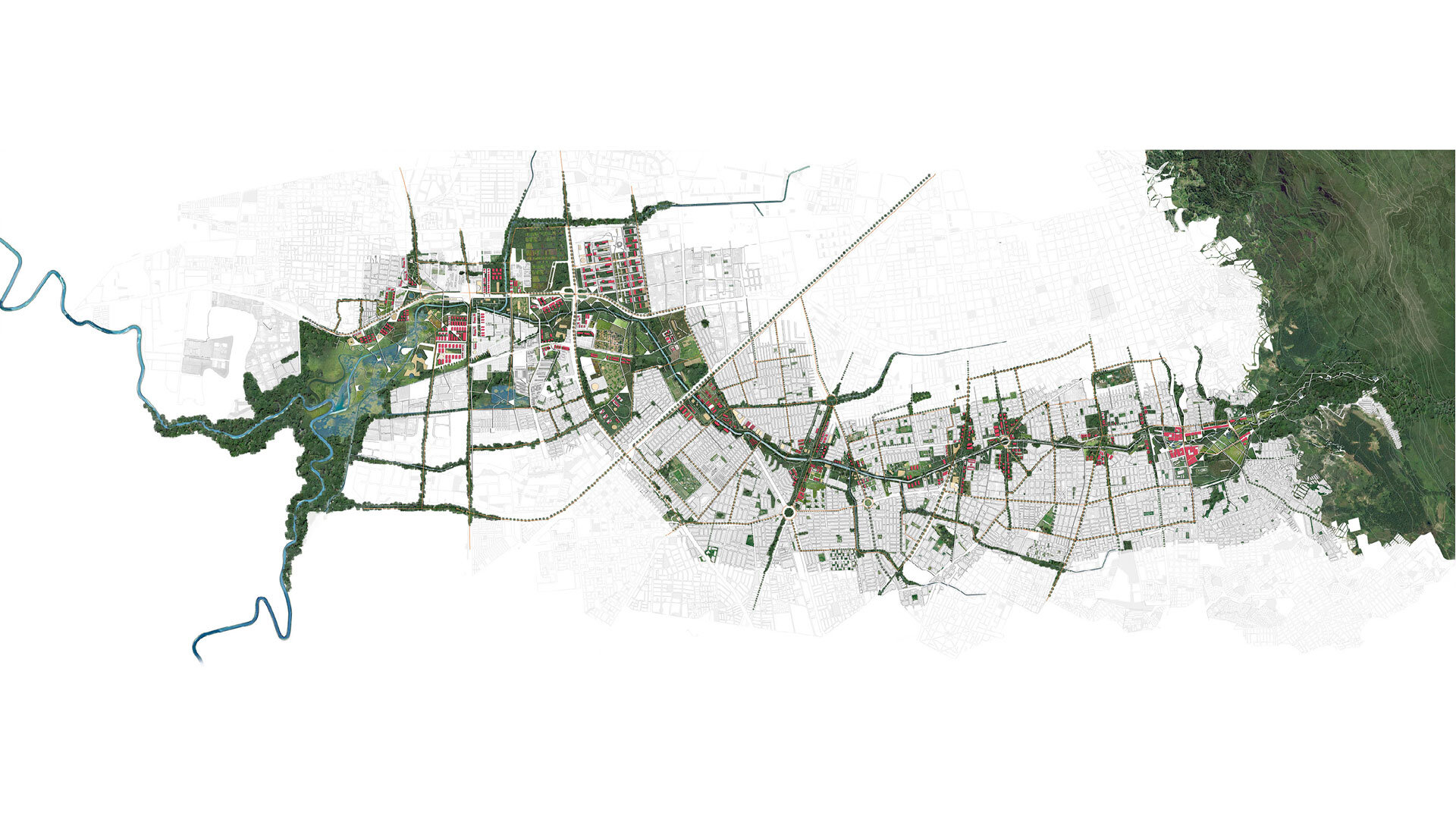 Urban planning, landscape, riverfront, competition, urban design