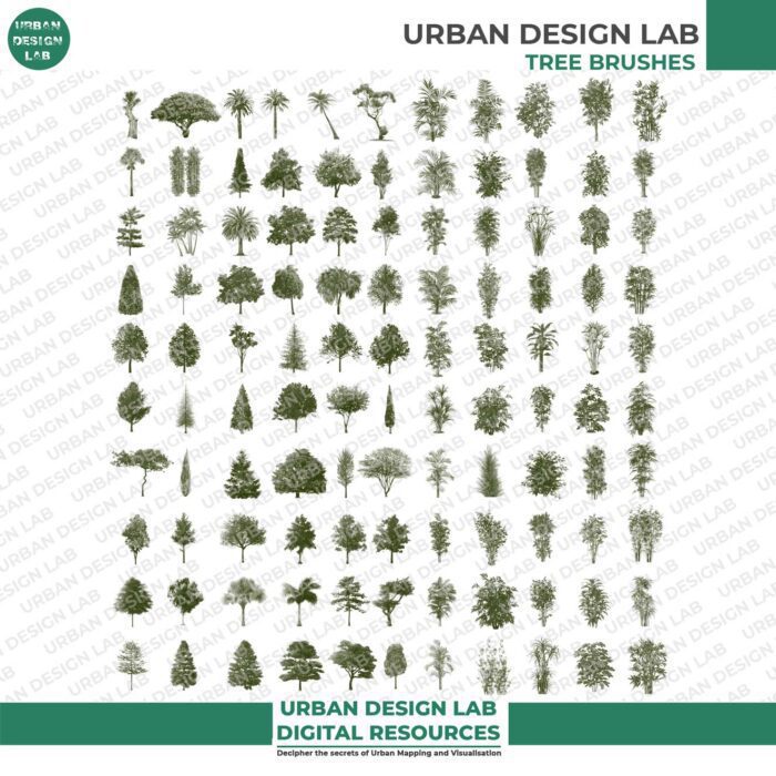 Set Of 60 Tree Brushes Urban Design Lab