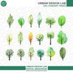 Set of 54 Concept Trees in Elevation