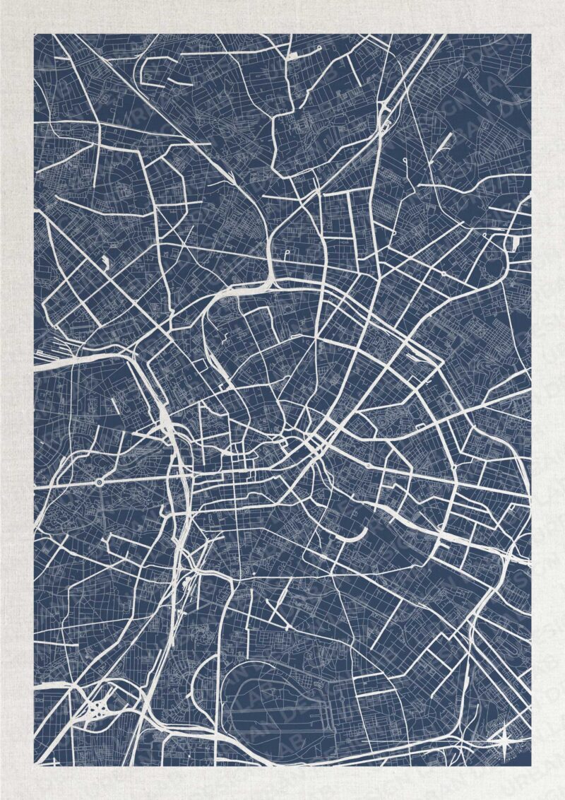 Berlin City Digital Illustrated Map | Printable Map 5