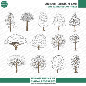 13 Illustrated Trees PNG for Architecture Drawings - Image 2