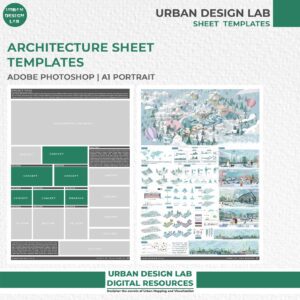 Architectural Presentation Templates PSD | A1 Portrait - Image 4