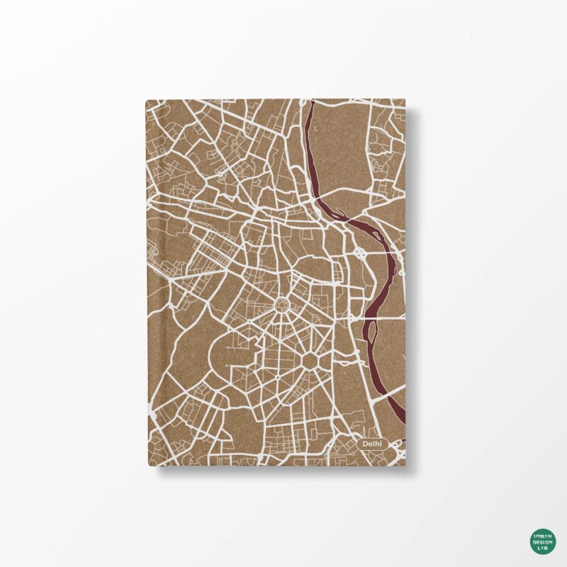 Delhi City Map Diary - Hardcover