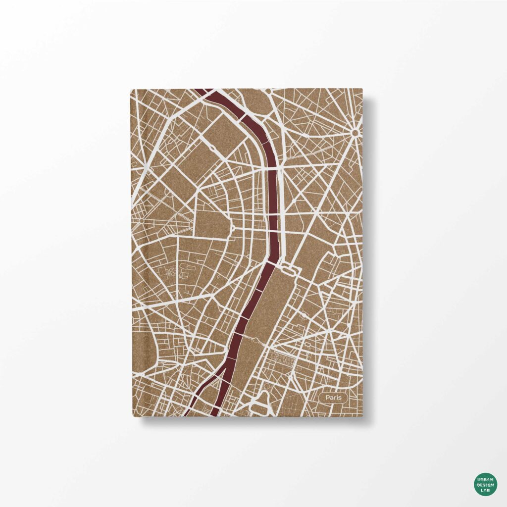 Paris City Map Diary – Hardcover