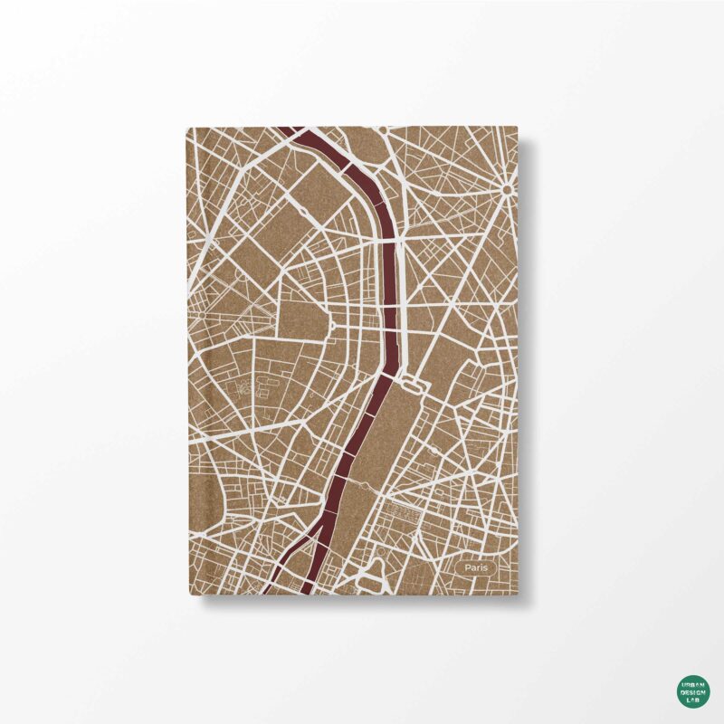 Paris City Map Diary - Hardcover 1