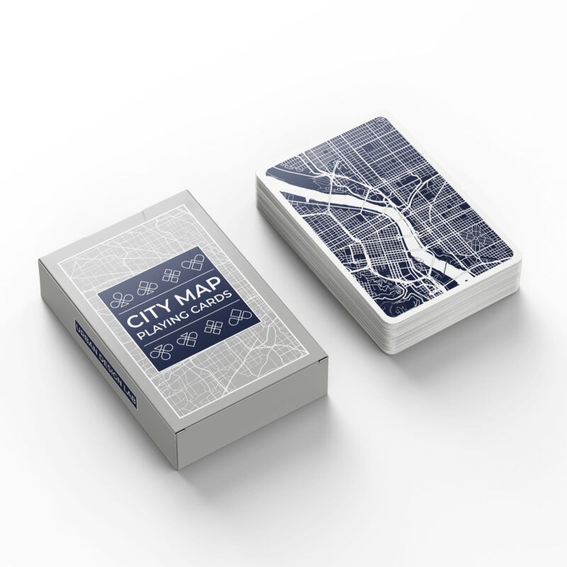 Playing Cards Deck - City Maps Style 2