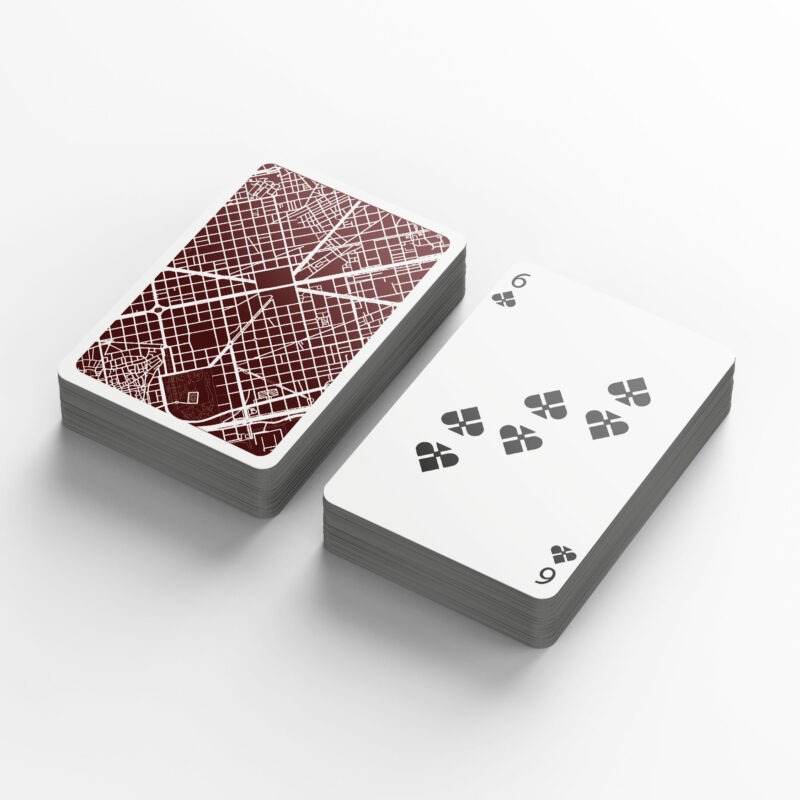 Playing Cards Deck - City Maps Style 4