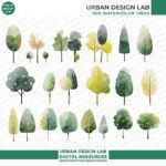 Tree Cutout PNGs for Illustrations