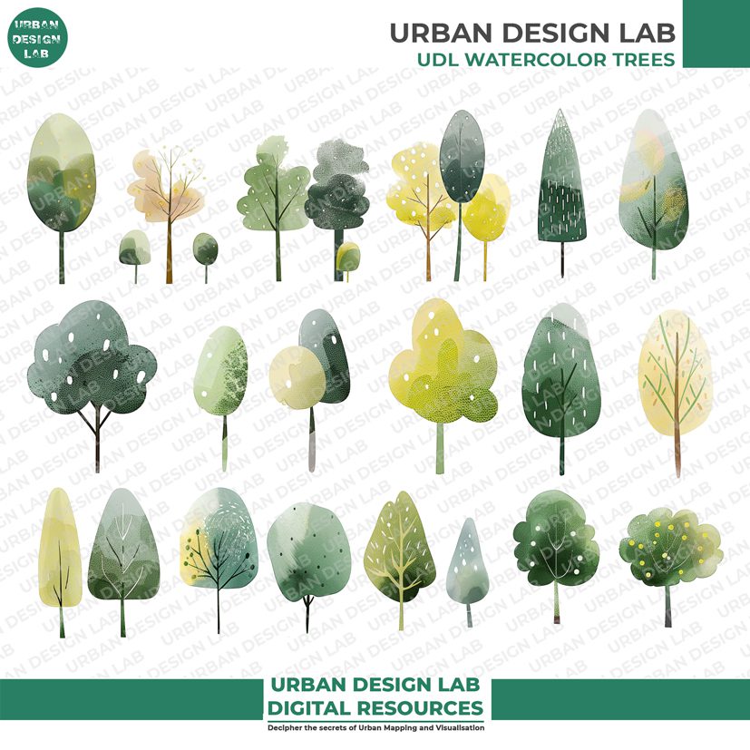 Tree Cutout PNGs for Illustrations