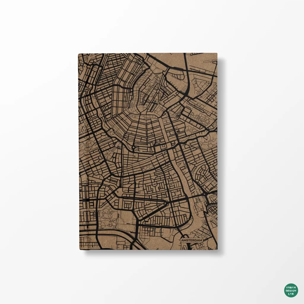 A5 Diary Hardcover – Amsterdam Map