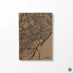 A5 Diary Hardcover – Barcelona Map