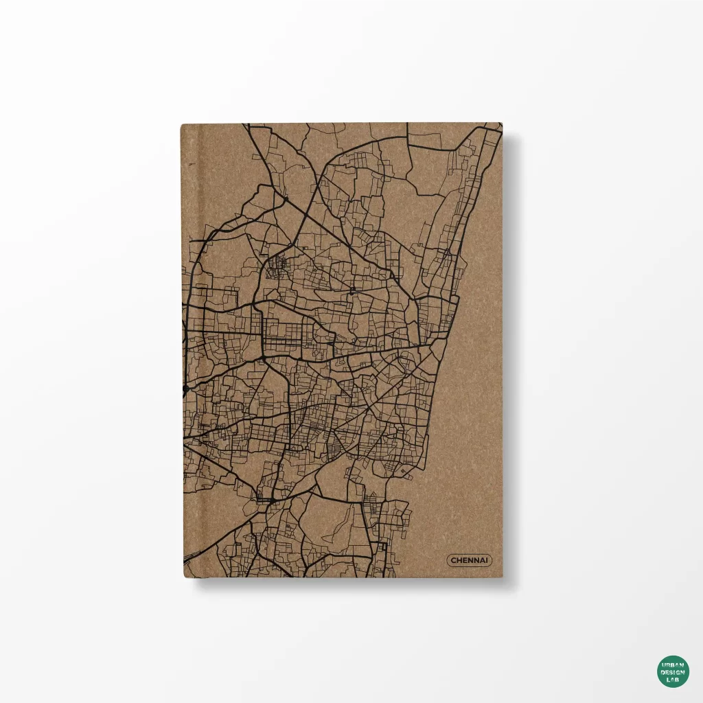 A5 Diary Hardcover – Chennai Map