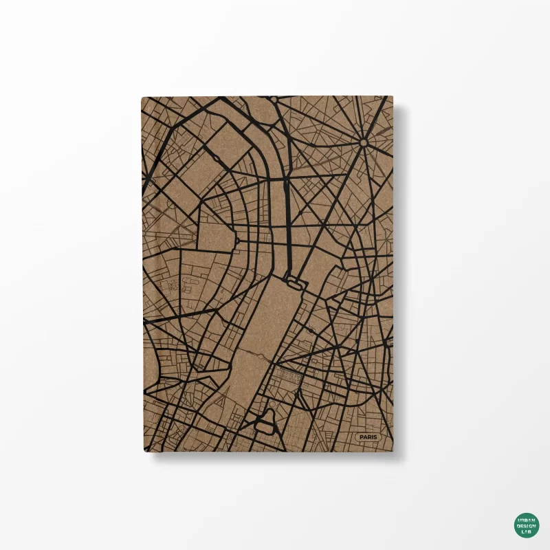 A5 Diary Hardcover - Paris Map 1