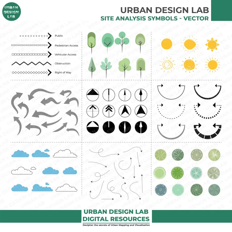 Architecture Site Analysis Symbols | Adobe Illustrator 1