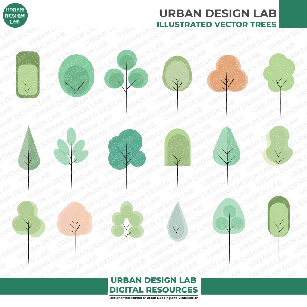 Architecture Tree Vectors & Illustrations