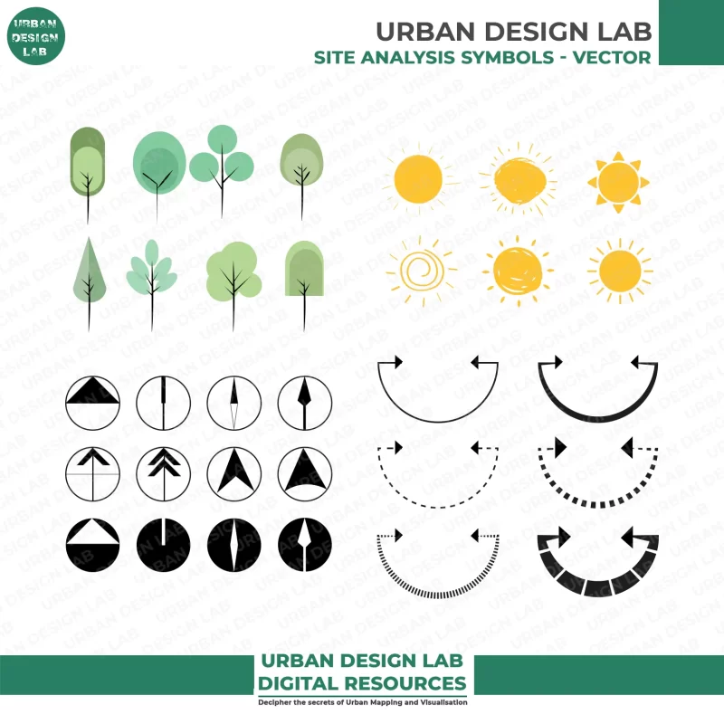 Architecture Site Analysis Symbols | Adobe Illustrator 2