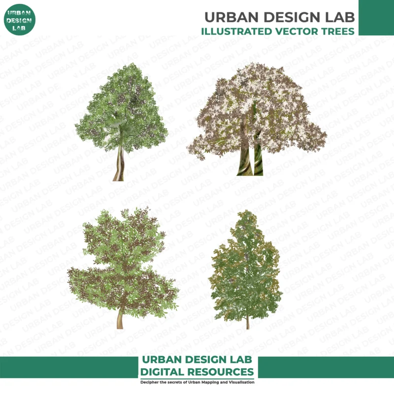 Scalable Tree Graphics for Architectural Drawings - Vector & PSD 2