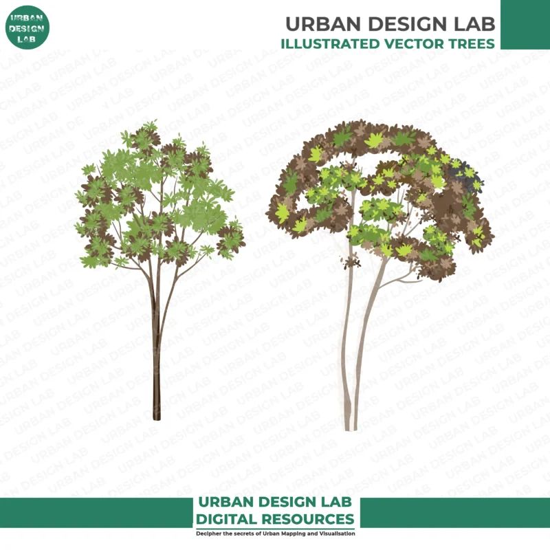 Scalable Tree Graphics for Architectural Drawings - Vector & PSD 3