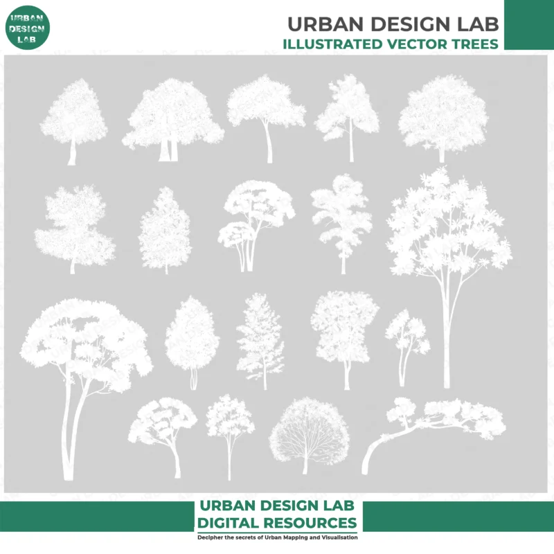 Scalable Tree Graphics for Architectural Drawings - Vector & PSD - Image 2