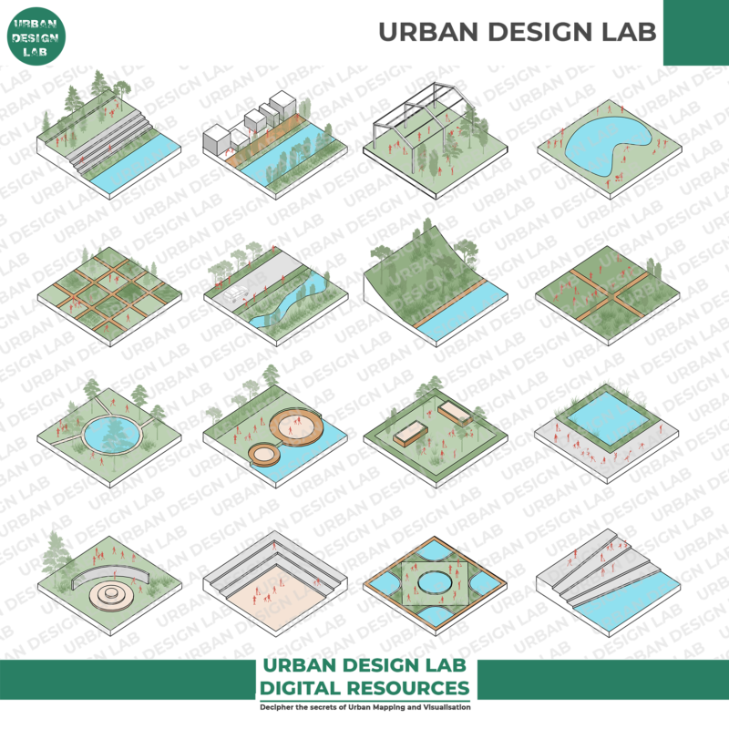 Axonometric Diagram Pack – Fully Editable Landscape Architecture Visuals - Image 3