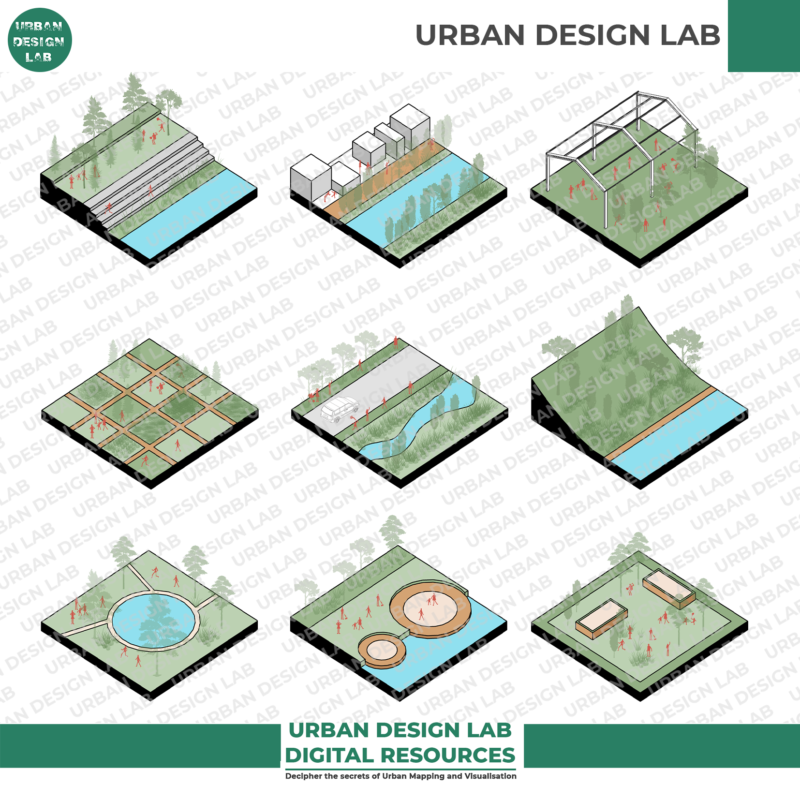 Axonometric Diagram Pack – Fully Editable Landscape Architecture Visuals - Image 2