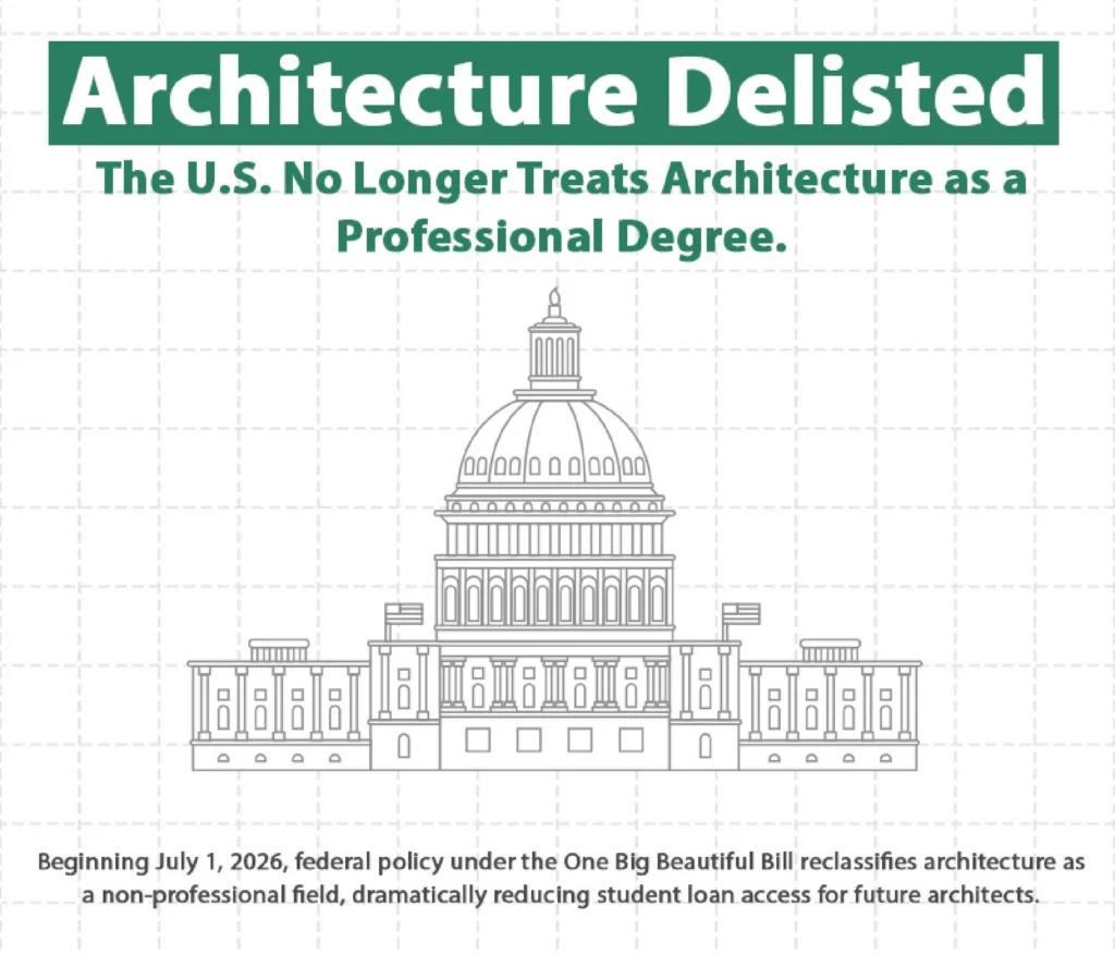 architecture professional degree delisting