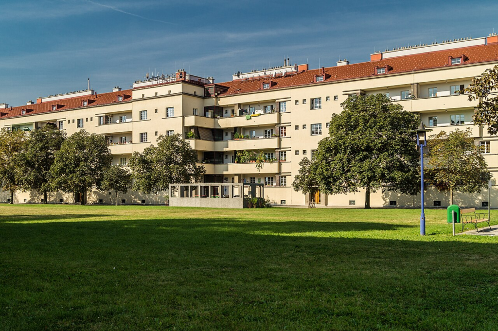 The landscaped courtyard of Karl-Marx-Hof, Vienna