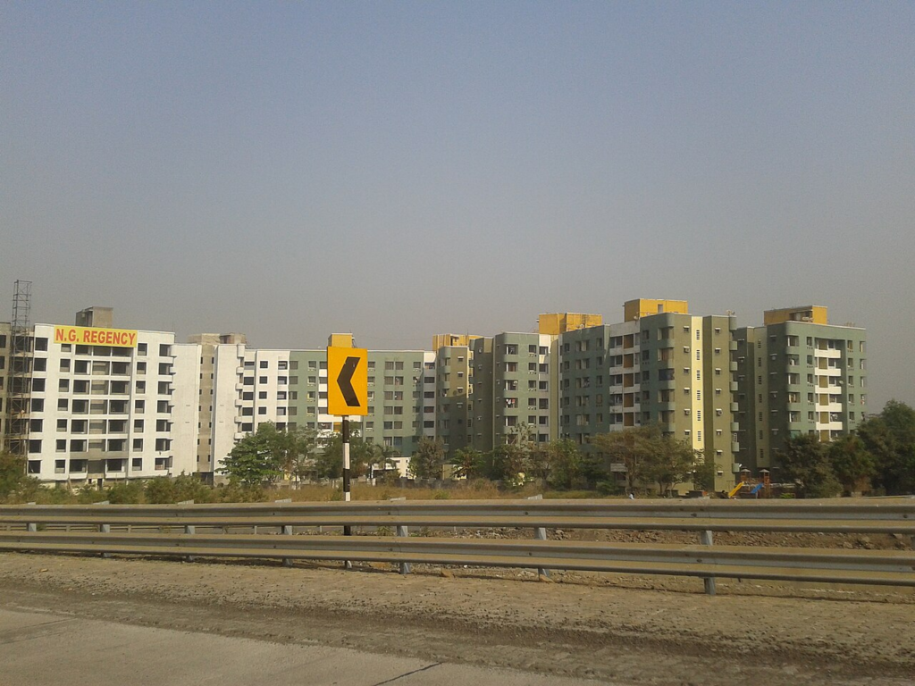 Thane’s Data Centre Dispute: Who Decides Where the AI Economy Gets Built? 2 Residential development along the Kolshet Industrial Area in Thane, showing the juxtaposition of urban expansion and historically industrial land
