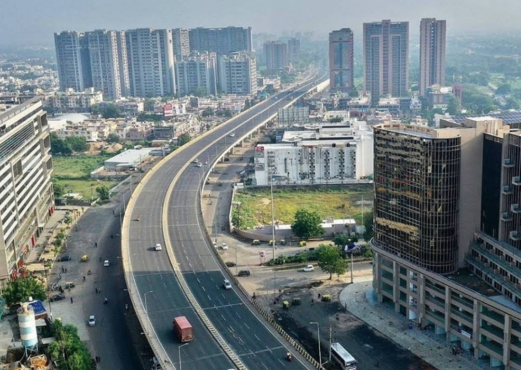 Ahmedabad urban skyline, showing the scale of built development in a heat-exposed Indian city