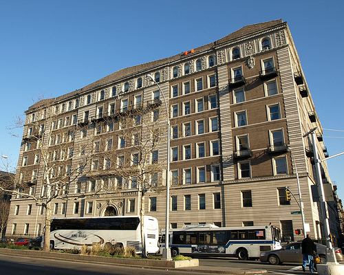A large New York residential building, illustrating the scale and diversity of the existing stock covered by performance limits