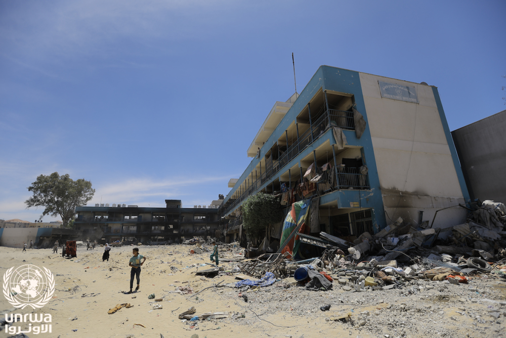 Gaza’s Reconstruction: Who Gets to Decide What Comes Back? 4 Damaged buildings at the UNRWA Jabalia Boys' Preparatory School A in Gaza