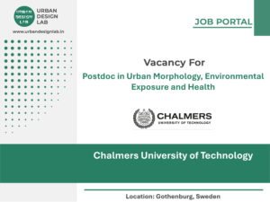 Chalmers Hiring Postdoc in Urban Morphology and Health in Gothenburg