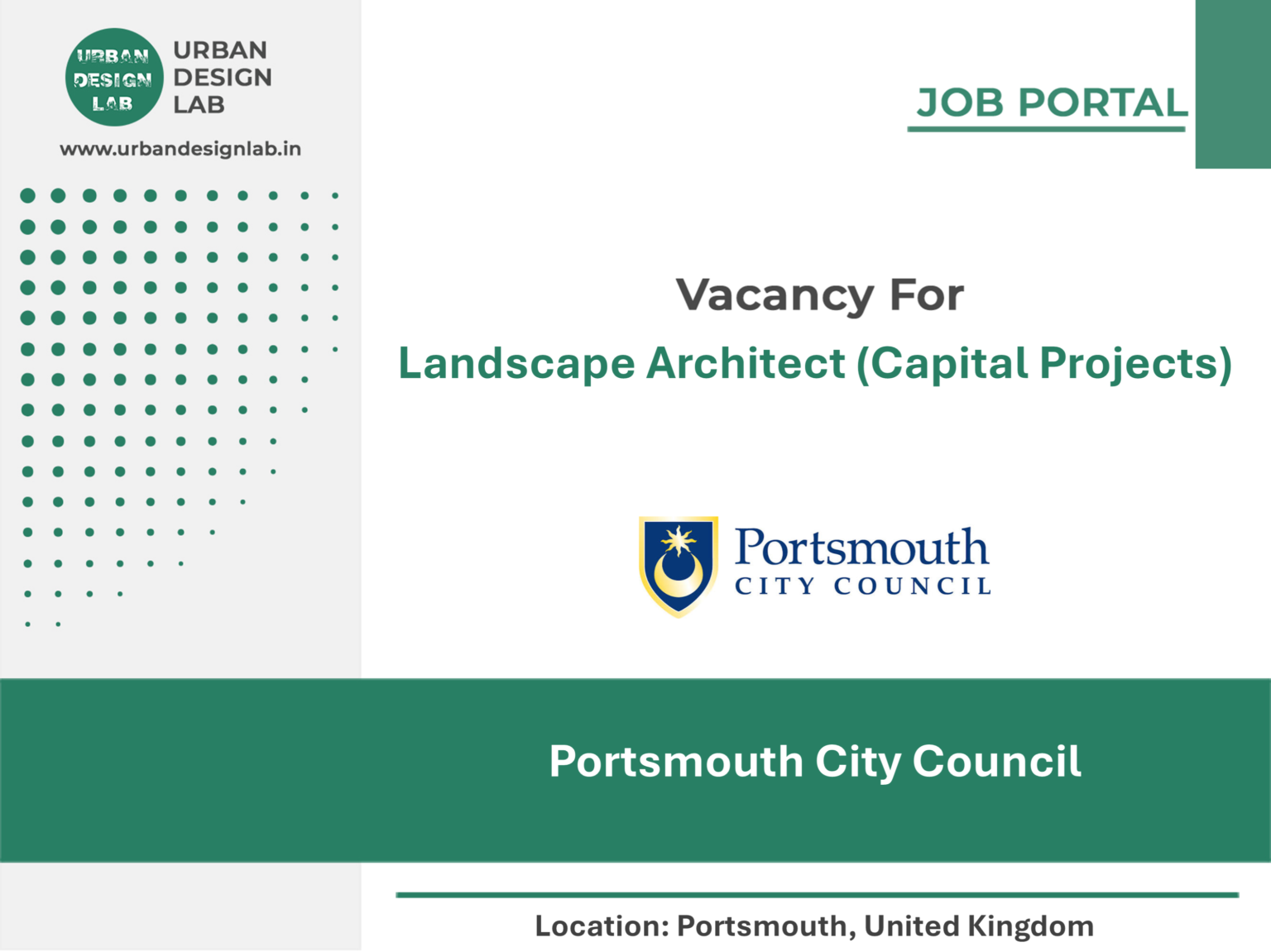 Portsmouth City Council Hiring Landscape Architect in Portsmouth