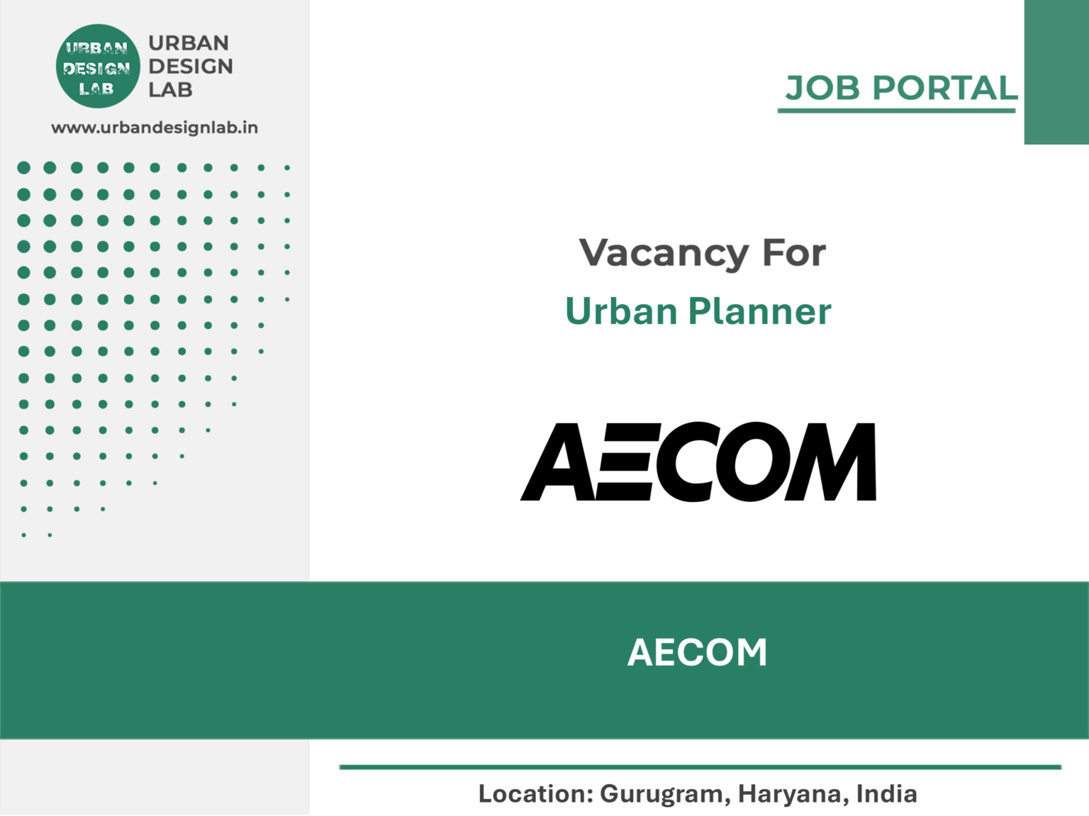 AECOM Hiring Urban Planner in Gurugram