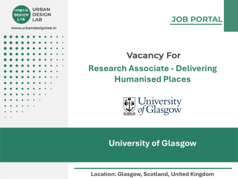 University of Glasgow Hiring Research Associate - Delivering Humanised Places in Glasgow, Scotland
