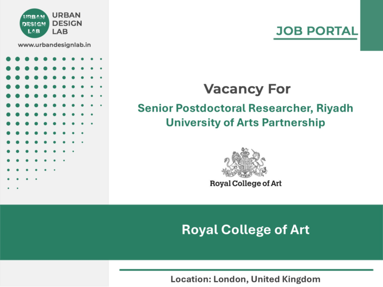 Royal College of Art Hiring Senior Postdoctoral Researcher, Riyadh University of Arts Partnership in London