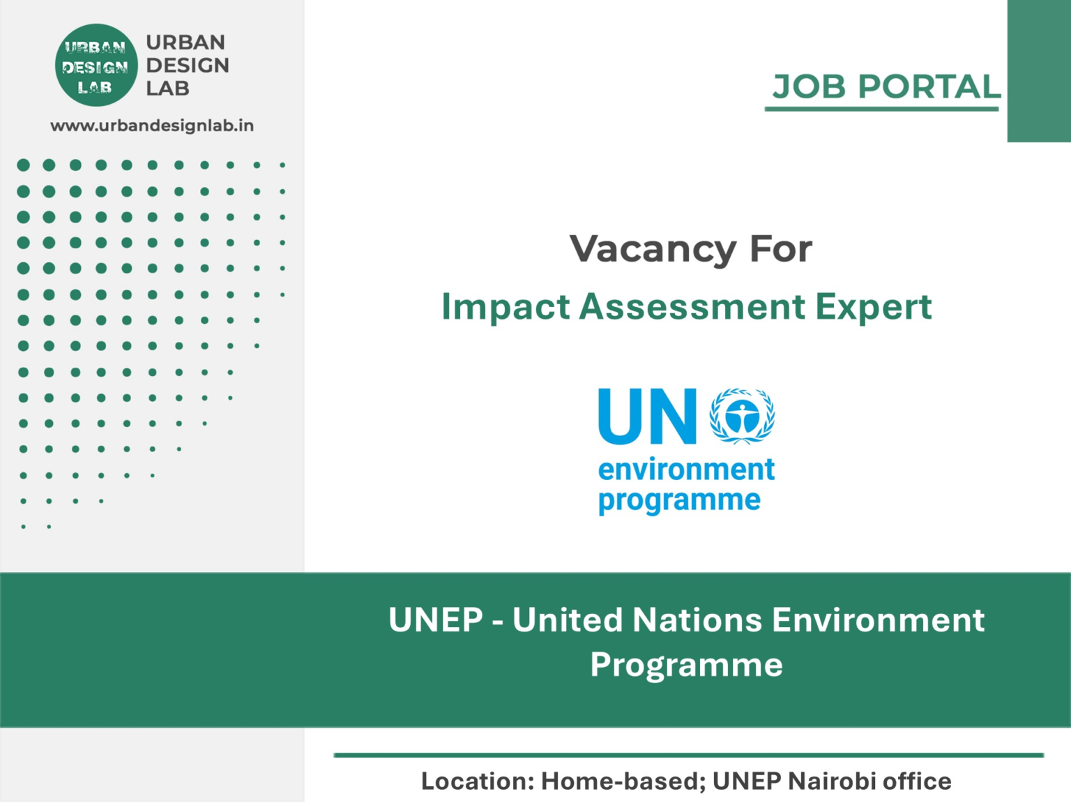 Impact Assessment Expert at UNEP | Nairobi, Kenya