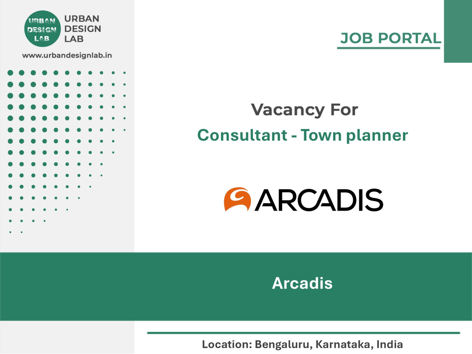Arcadis Hiring Consultant - Town planner in Bengaluru, Karnataka